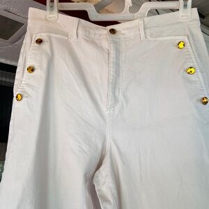 Chic Ann Taylor wide leg pants off white sz12